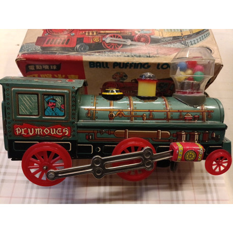 Locomotiva Giocattolo in Latta a pile '70 Made in Taiwan -12.50 inch - 32 cm.