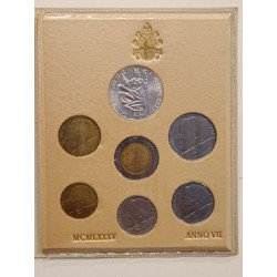 Vaticano 1985 Serie Divisionale Giovanni Paolo II + L.1000 Argento Coins Set VII