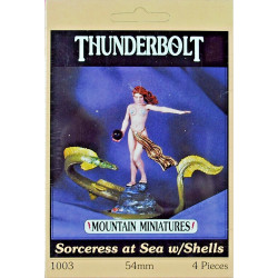Sorceress at Sea w/Shells 54 mm Girl 3d Thunderbolt Mountain Miniature KIT