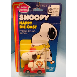VINTAGE SNOOPY HAPPY DIE-CAST HASBRO PRESCHOOL CAT CATCHER 72044 BLISTER MOC 80s
