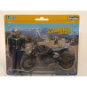 BRUDER 63050 Scrambler Ducati Cafe Racer con Pilota Moto 1:16 NUOVA IN BLISTER