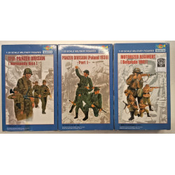 Lotto 3 Kit Figurini Militari TRUMPETER 1:35 WWII Tedeschi 00401 00402 00403