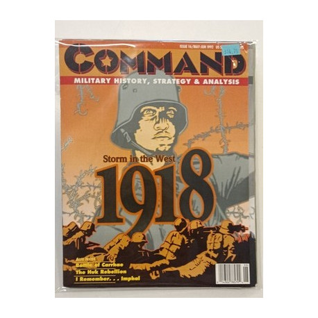 Command Magazine 16 1992 Wargame Storm in the West 1918 Unpunched Boardgame WW1