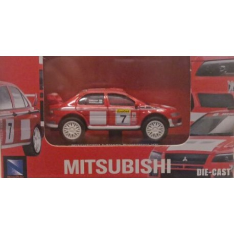 MITSUBISHI LANCER EVOLUTION EVO VII 7 with DISPLAY CASE NEW RAY 06397 (ca 1/72)