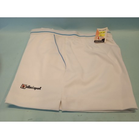Calzoncino da Tennis Bianco Elasticizzato Taglia 52 Elleci Sport Vintage Nuovo