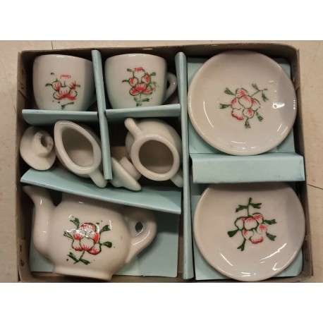 Set in Porcellana Servizio Tè miniature Il Giocattolo Vintage China Toy Tea '70