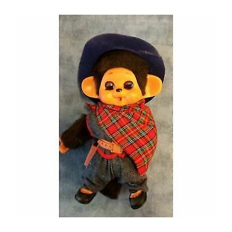 Tipo Mon Cicci peluches - Un tenero amico per te scimmia Cow Boy -  Alto 20 cm. 