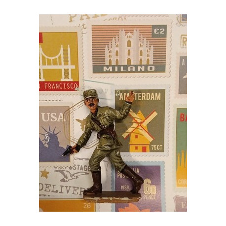 Italia WW2 Ufficiale Italiano In Nord Africa Dipinto A Mano 1/32
