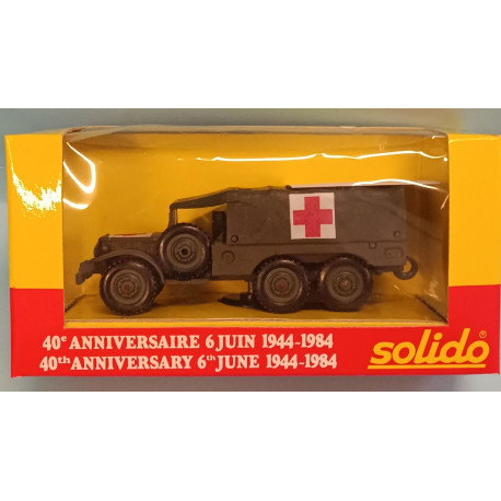 US Dodge Ambulance Die Cast Model 1/50 40 Anniversaire 6 Juin 44-84 Solido
