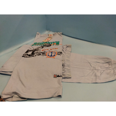 Tuta Estiva Celeste Brooklin - Vela - Unixsex '70-80 Vintage Elleci Sport