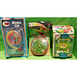 Lotto di 3 Mini Flipper in Plastica - Vintage '80 - Completi di imballo LEGGERE