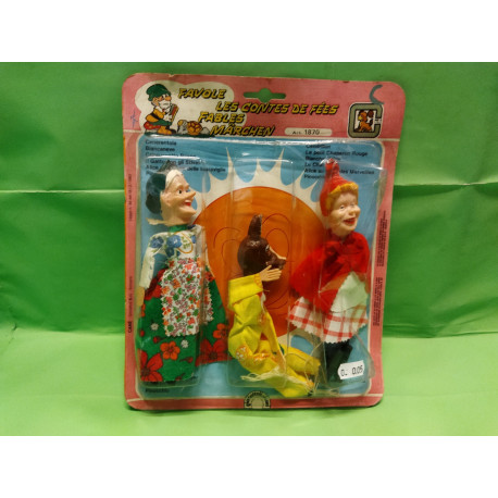 Burattini  delle Favole Confezione da 3 Personaggi Cod 005 Art 1870 Vintage New
