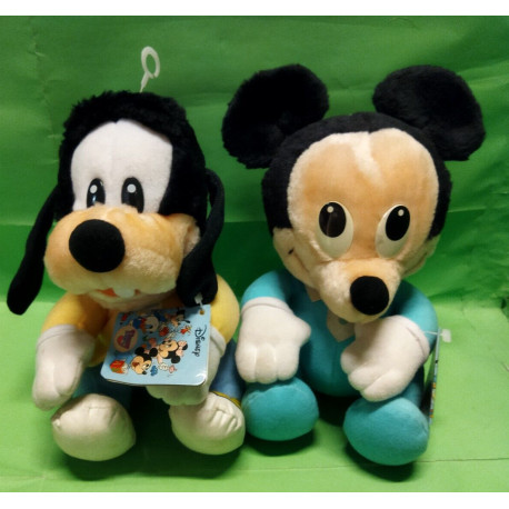 Disney - coppia Peluche Baby - Topolino e Pippo - Vintage e Nuovi