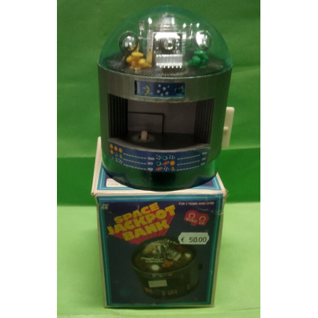 Space Jackpot Bank- Salvadanaio Spaziale - meccanico a molla '80 NB Vintage