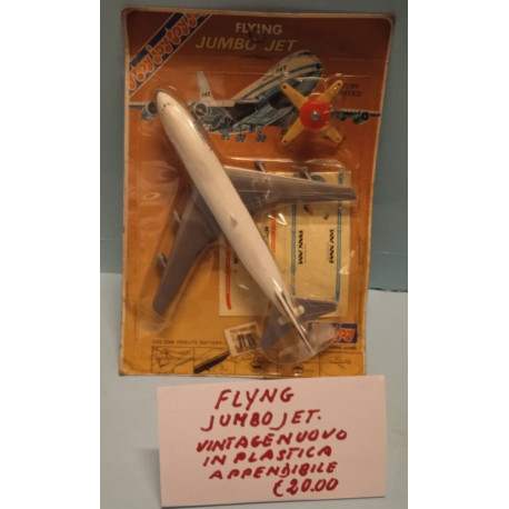 Flyng Jumbo Jet Appendibile Plastic Model Joy Toys Vintage Nuovo