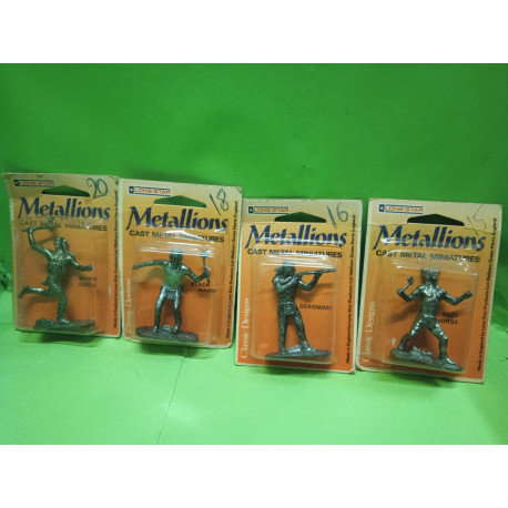 Miniature Set da 4   Metallions Lone Star Cast Metal Miniatures Scala 1/32