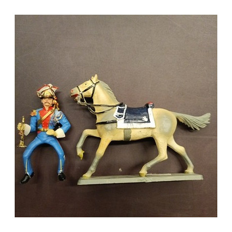 Starlux Trombettiere Ulani Francesi Napoleonici a Cavallo - 1/32 '70
