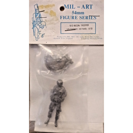 US Recon Trooper 1/9 Cav Vietnam 1970 Metal Soldier kit 54 mm 1:35 Mil-Art