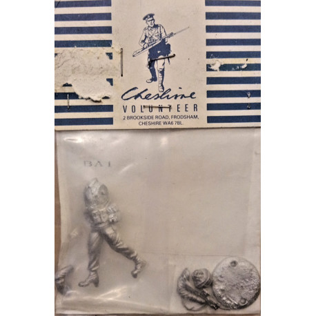 British Infantry '80 Private Combat Metal Soldier kit 54 mm Cheshire Volunteer