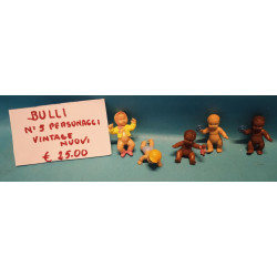 5 Bulli Bambolottini da collezione Action Figure Vintage Nuovo Sfusi