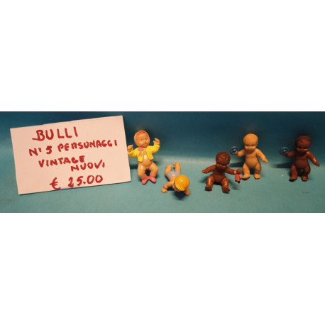 5 Bulli Bambolottini da collezione Action Figure Vintage Nuovo Sfusi