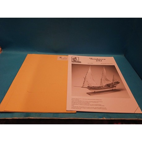 Disegno Navale Sciabecco 1753 Art 1027 Modellismo Navale Amati Vintage
