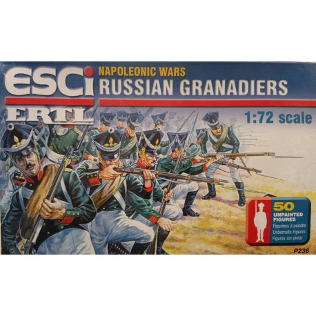 Russian Granadiers Napoleonic Wars Figures 50 Soldiers 1/72 N°P236 Esci Ertl
