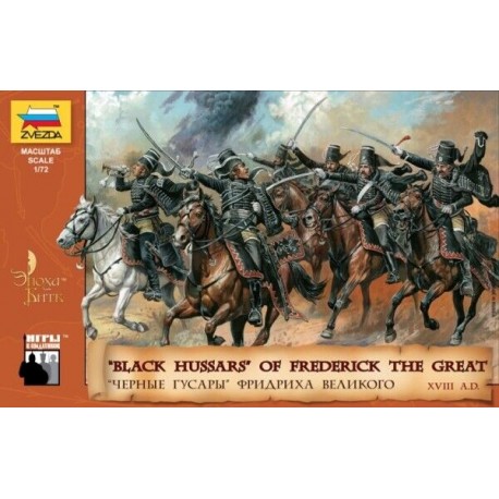 Prussian Black Hussars 7 Years War 1/72 8079 Zvezda plastic miniatures Soldatini