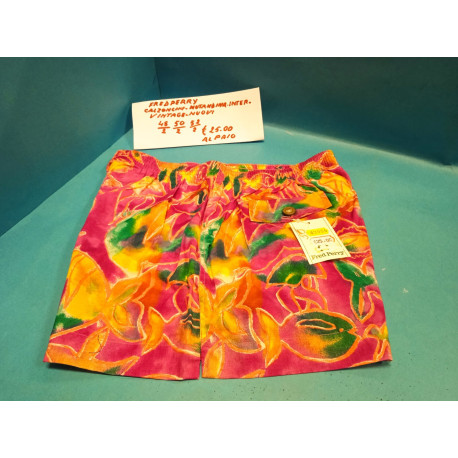 Calzoncino da mare con slip interno Fred Perry Fantasia '70-80 Vintage Nuovo