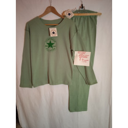 Tuta Cotone Verde  Calzone Lungo e Maglia Tg M Converse All Star  '70-80 Vintage