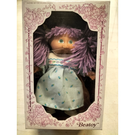 Bambolina anni '80 tipo Mini Cabbage vestitino verde Beatoy 15 cm