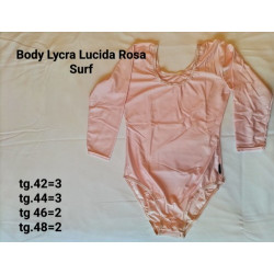 Body Lycra Lucido Rosa Manica 3/4 Taglia 44 Surf