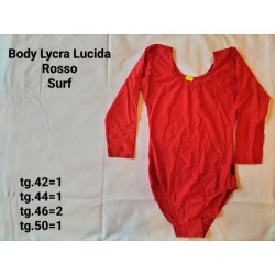 Body Lycra Lucido Rosso Manica 3/4 Taglia 44 Surf