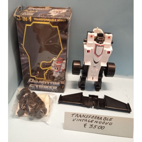 Phantom Striker Trasformer Robot 3 in 1 Battery Operated Vintage Nuovo