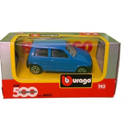 Fiat Cinquecento 1991 Azzurro 1:43 Made in Italy Burago BBurago OOP